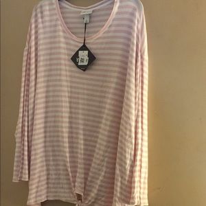 Pink stripe blouse